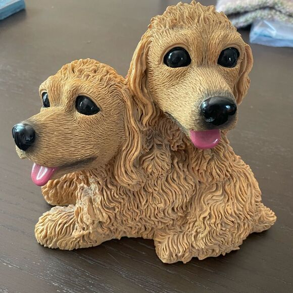 Cocker Spaniel Double Pup Ceramic 1990’s Bank Figure - Picture 2 of 14